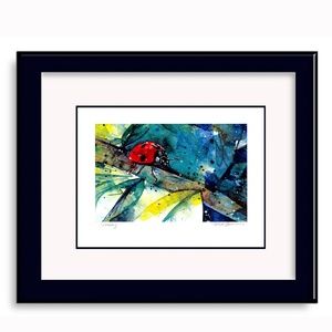 Ladybug - Original print of original watercolor painting by Kathy Morton Stanion